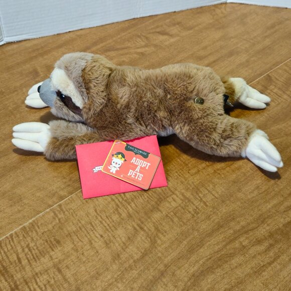 Fao Schwarz Plush Sloth Adopt A Pets 15 in - Picture 11 of 12